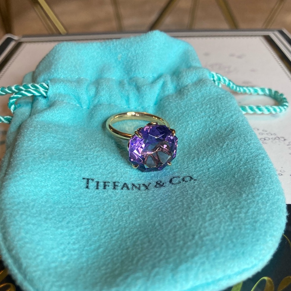 Tiffany & Co Amethyst and Rose Gold Sparkler Ring